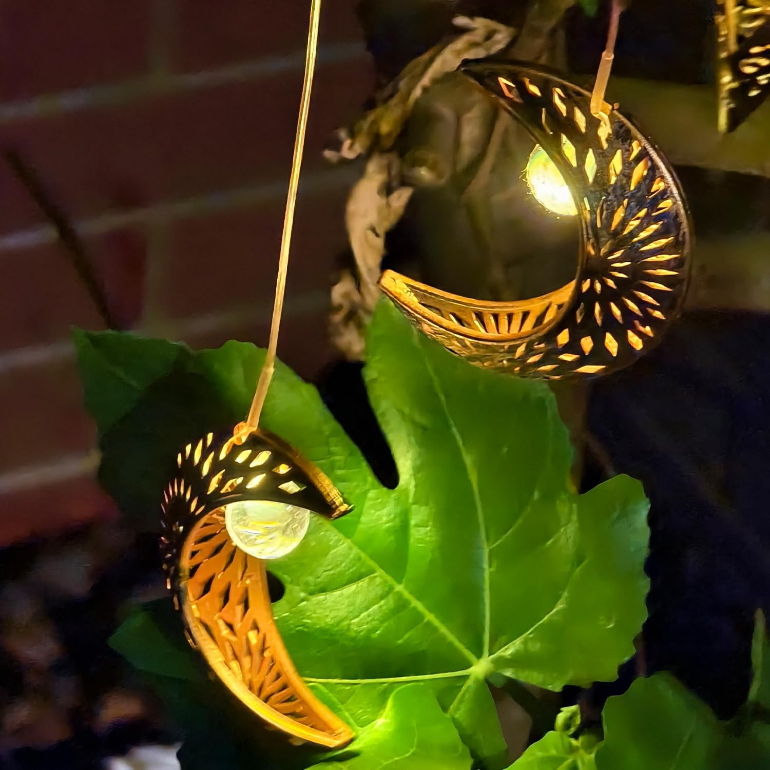 Solar Wind Chimes for Outside Lights Sun Moon Star Outdoor Hanging Decor Warm Lights Prefert Gifts for Mom Wife Outdoor Windchimes for Garden Yard Patio Christmas Birthday Mothers Day - Image 5