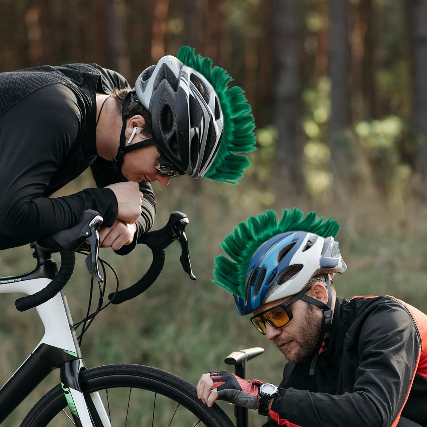 Iplusmile コスプレ かつら ダンスパーティーウィッグ 装飾ヘルメットウィッグ コスプレヘアピース カーニバル装飾用ウィッグ パーティーホリデーウィッグ パーティー用品 パフォーマティヴィティ ホリデーパーティー グリーン 正規品送料無料