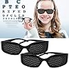 2pcs Pinhole Glasses Eyes Exercise Vision Correction Glasses for Eyesight Protection, Black