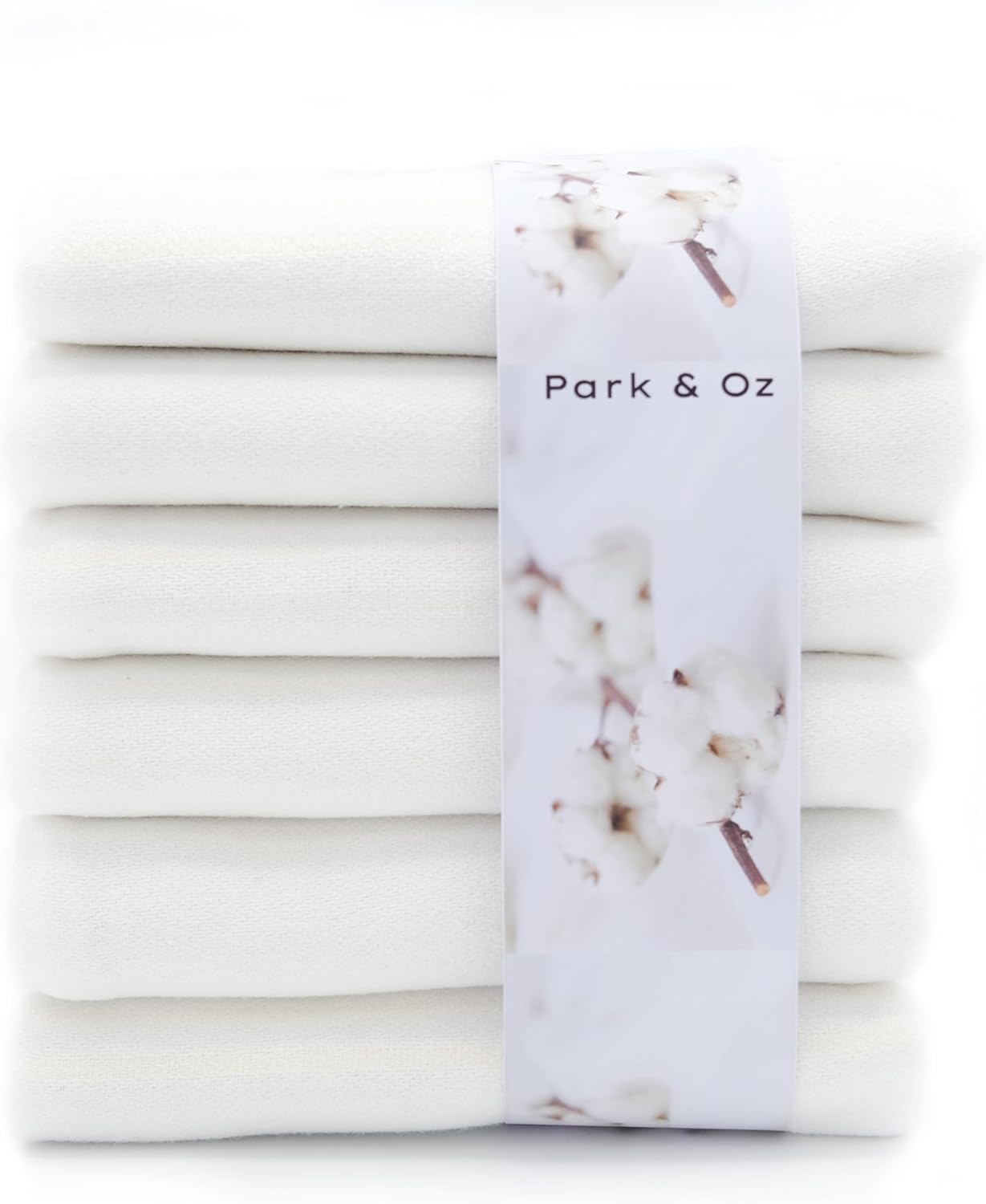 PARK & OZ White Turkish Beach Towels – 6-Pack Oversized 100% Cotton Quick-Dry & Sand-Free Towels 72" x 40" Ultra Absorbent, Lightweight & Compact Pool Towels for Beach, Travel, Spa, Camping &Tie-Dye