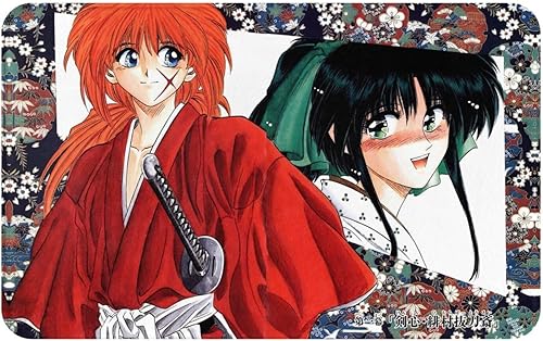Miniatura 8 de Tapete de animé Rurouni Kenshin con dibujos animados 3D, antideslizante, lavable, tapete decorativo para cocina, dormitorio, 31.5 x 19.3 pulgadas