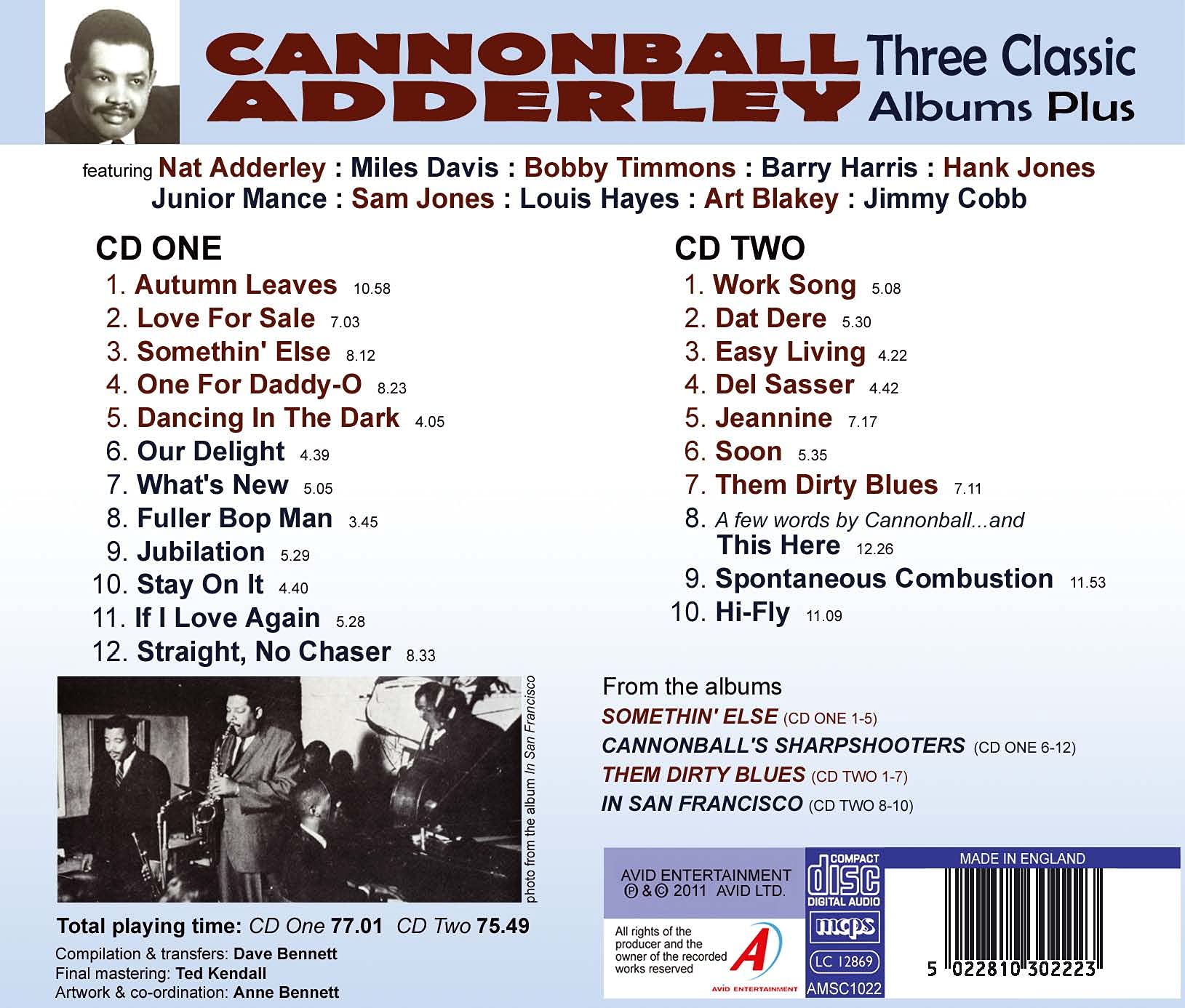 3 Classic Lps-Somethin' Else/Sharpshooters/Them Di