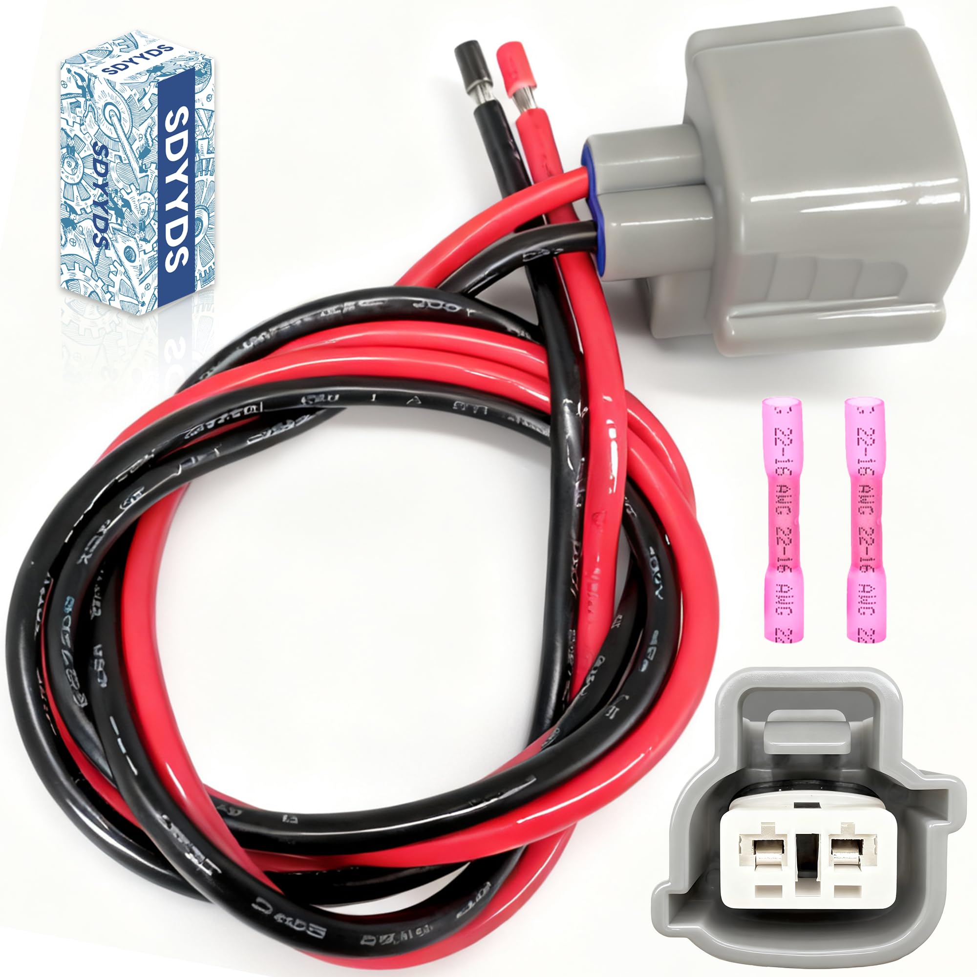 Photo 1 of SDYYDS 88988161 Windshield Washer Pump Connector Wiring Harness Compatible with Mazda 3 5 6 CX-5, Honda Accord/Civic/CR-V, Toyota Prius/Camry/Corolla/RAV4, Lexus & More Replaces S-1303,89046646