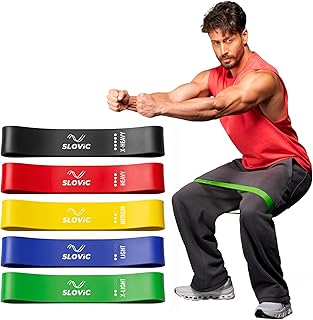 SLOVIC Resistance Bands Mini Loop |Hip Band for Women & Men for Hip, Glutes, Legs and Squats Exercises | Thera Band| Gym E... Price In India