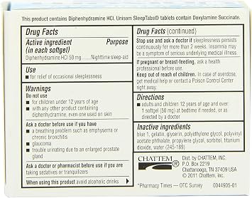 Unisom SleepGels - 60 ct, Pack of 2