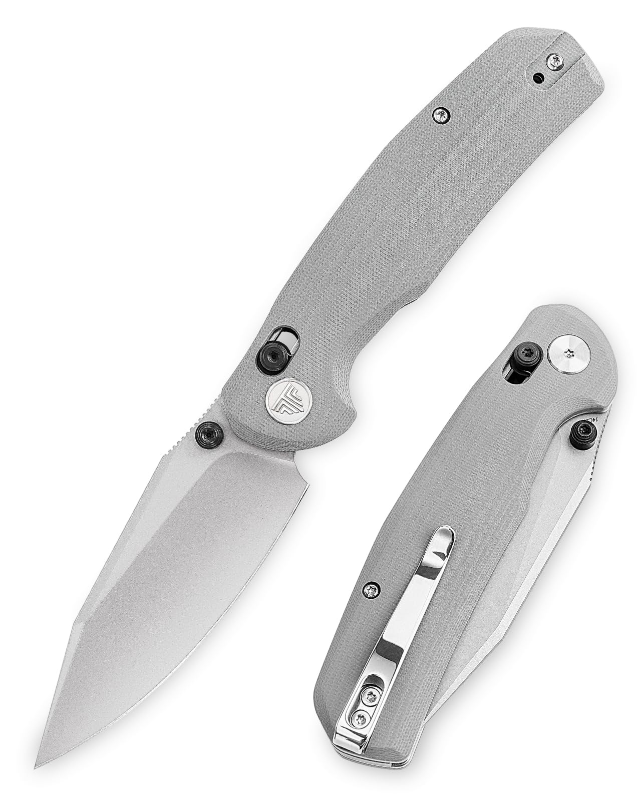 Amazon.com : TRIVISA Pocket Knife, 3.34'' 14C28N Silver Blade