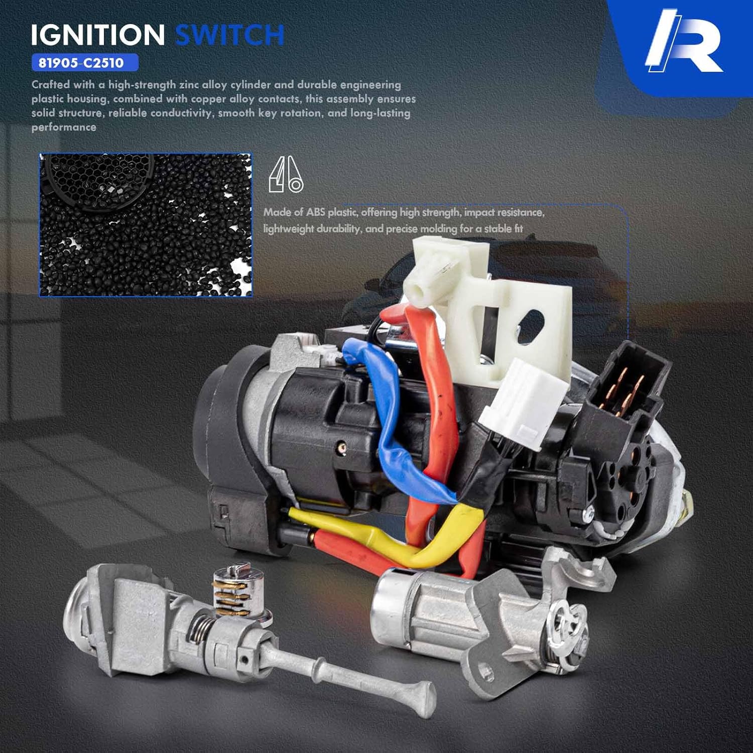 81905-C2510 Ignition Lock Switch Assembly with 2 Door Lock & Glovebox Lock & Keys Fit for Hyundai Sonata 2015-2019, Ignition Lock Cylinder with Housing Replace# 81970-C1A00 81900-C1A00 81900-C1B00
