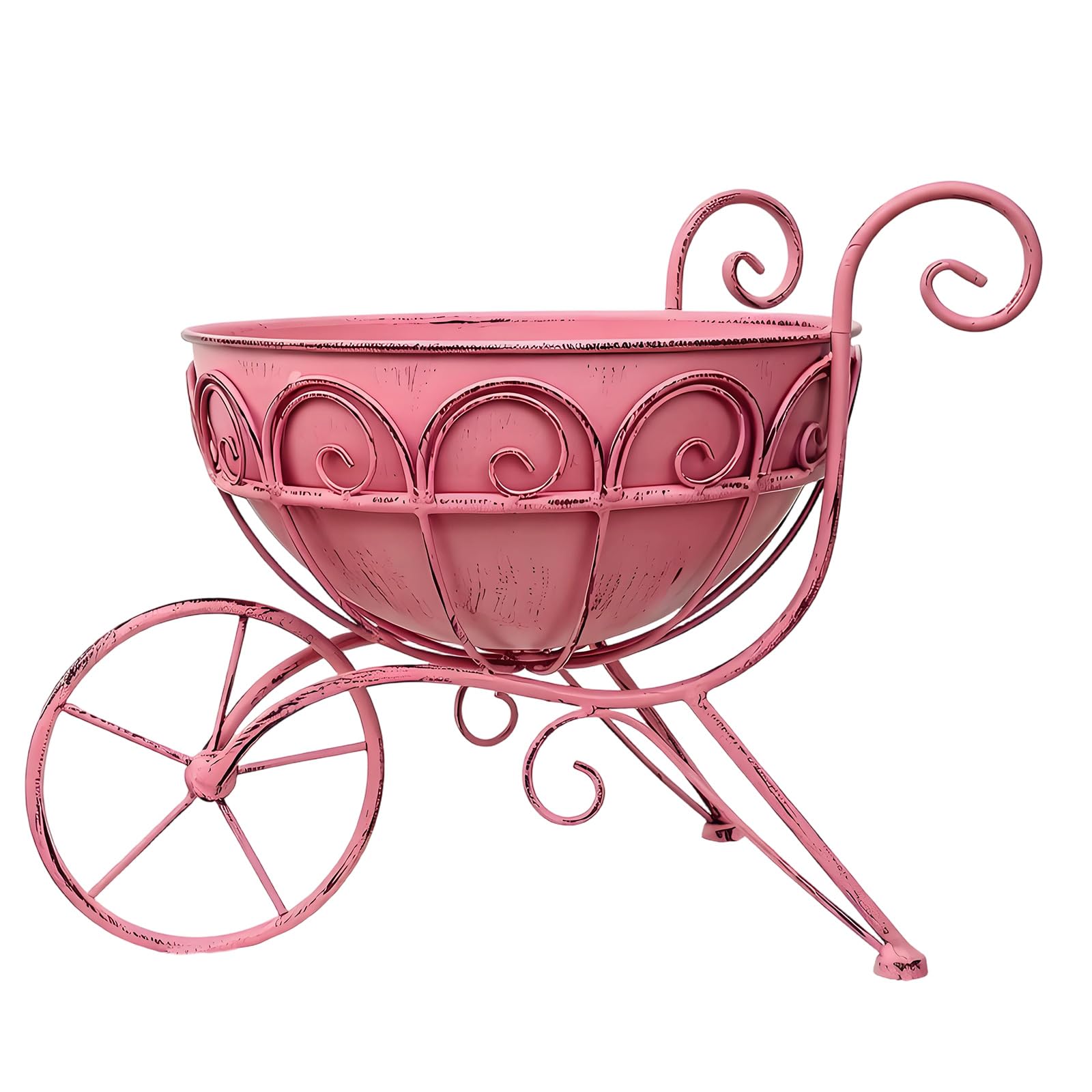 Kaeltsyn Iron Flower Planter Garden Decoration Outdoor Succulents Display Ornament Decorative Flower Bucket