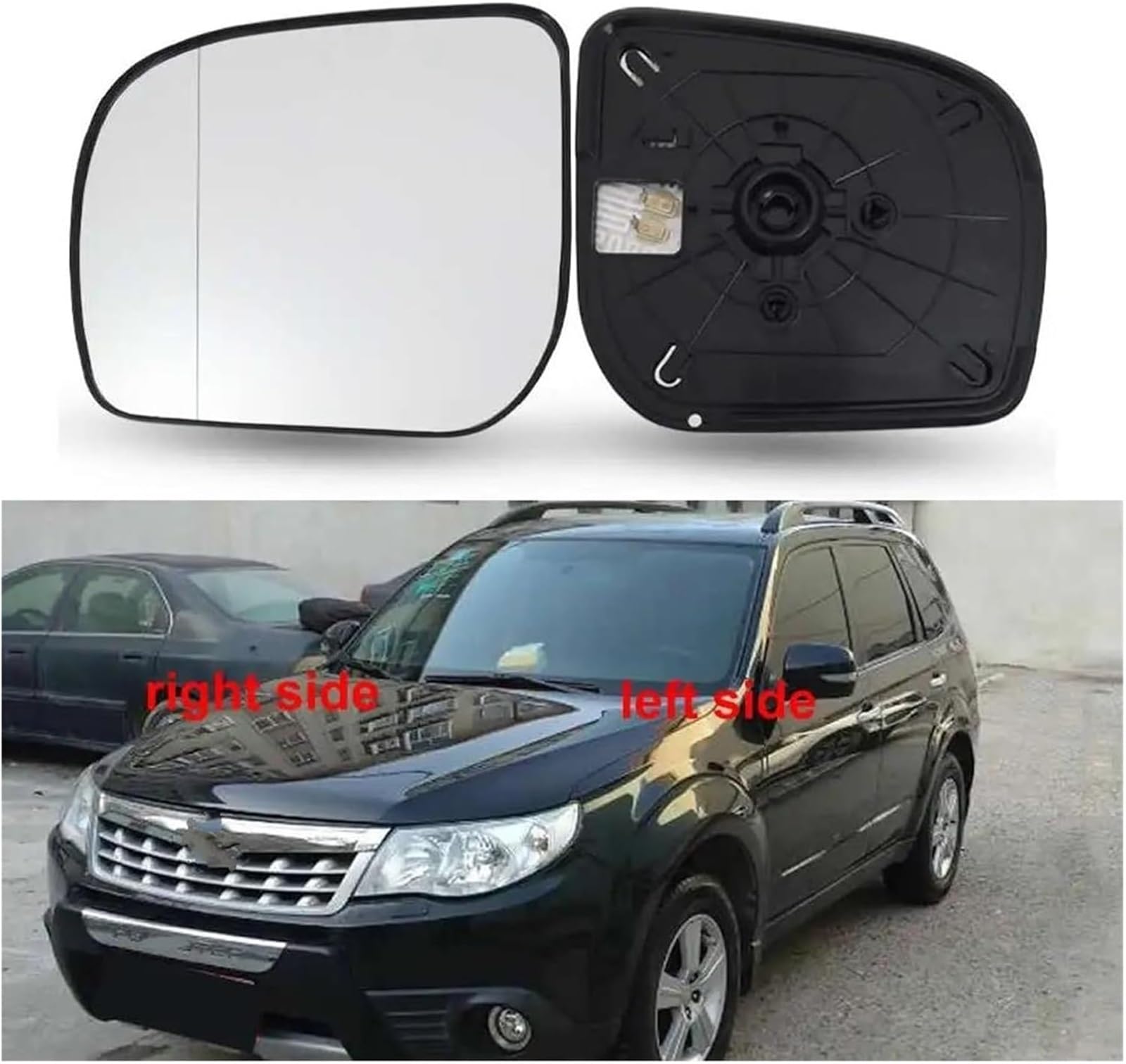 vetro dello specchietto retrovisore esterno Per Subaru per Forester 2011 2012 Specchietti retrovisori esterni Lente Specchietto retrovisore in vetro con riscaldamento(Right)