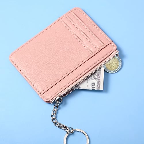 Miniatura 5 de Buryeah 2 carteras minimalistas delgadas de cuero con bolsillo frontal, carteras con bloqueo RFID, para mujer, tarjetero para tarjetas de crédito