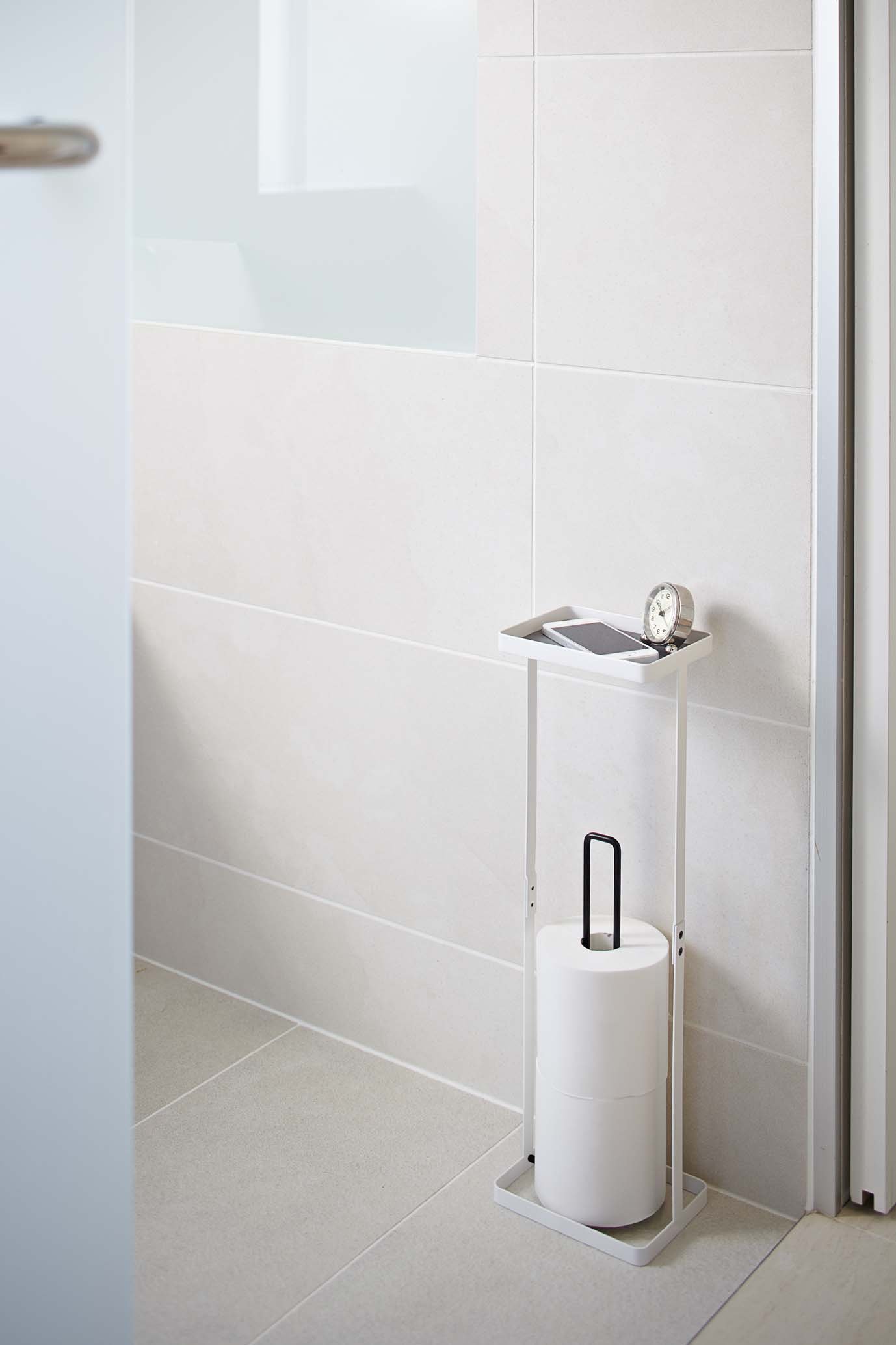 Amazon.co.jp : 山崎実業(Yamazaki) トレイ付きトイレットペーパー