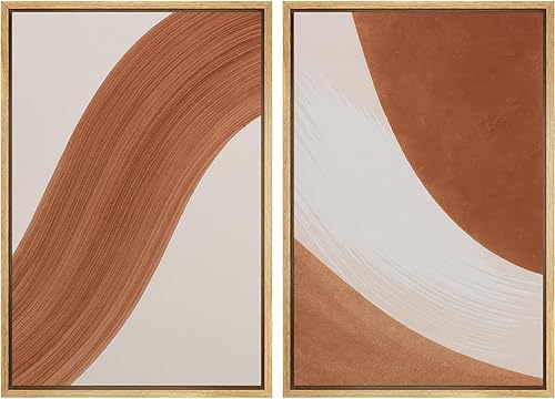 Miniatura 103 de SIGNLEADER Lienzo enmarcado para pared, juego de arte geométrico de mediados de siglo, formas de tocadiscos de música, ilustraciones abstractas,