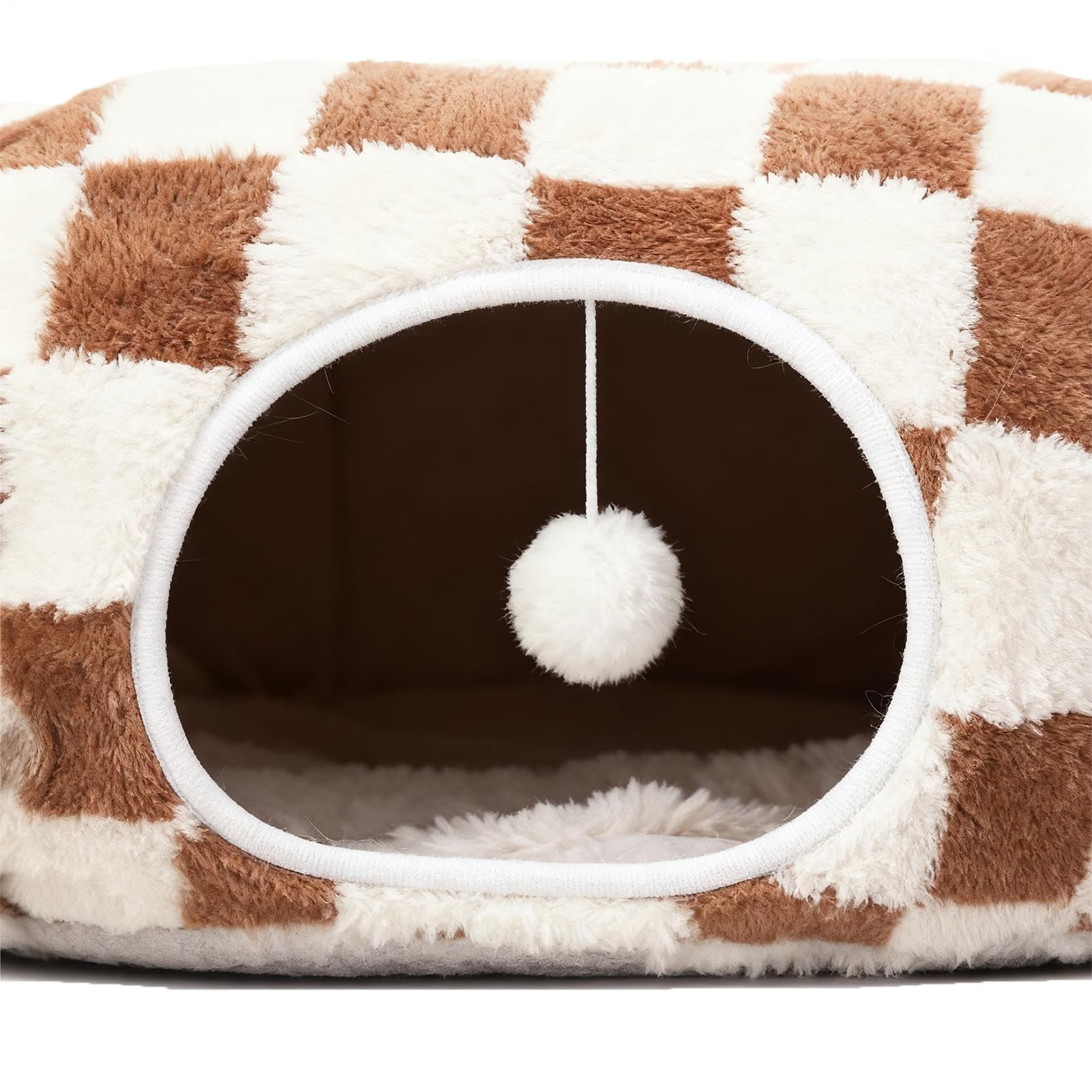 Tunnel Donut pour Chat Nid Lavable et Mignon | Tunnel Lit Pour Chat Grotte Interactifs Pour Animaux Domestiques Sommeil Chiot Lapin Intérieur Chambre Salon Décoration