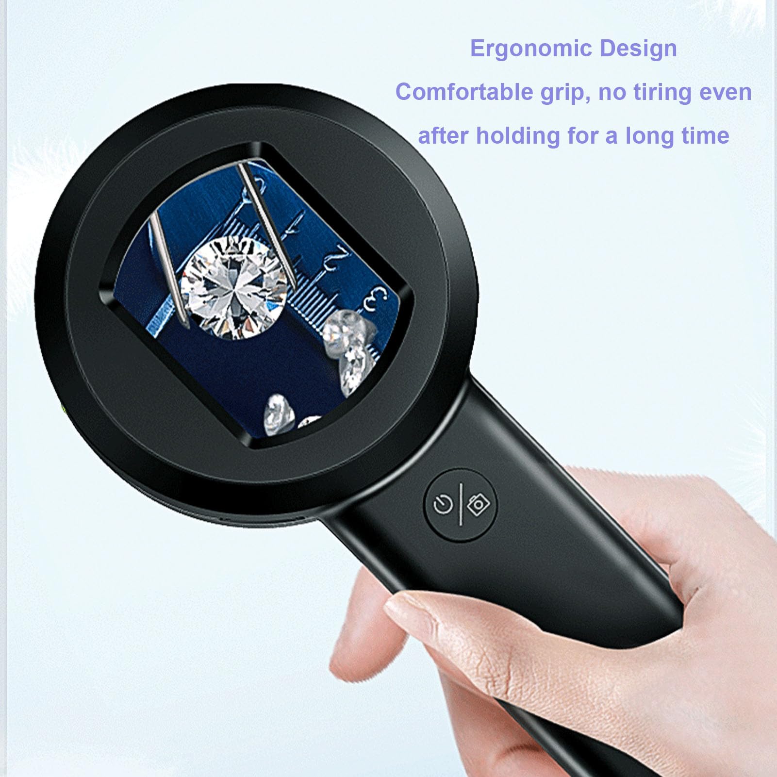 XUMIUZIY Lupa Digital Pantalla de 2,0 Pulgadas 4X |Microscopio de Mano con Luz LED, Cámara de 16MP para Lectura de Reparación (128GB)