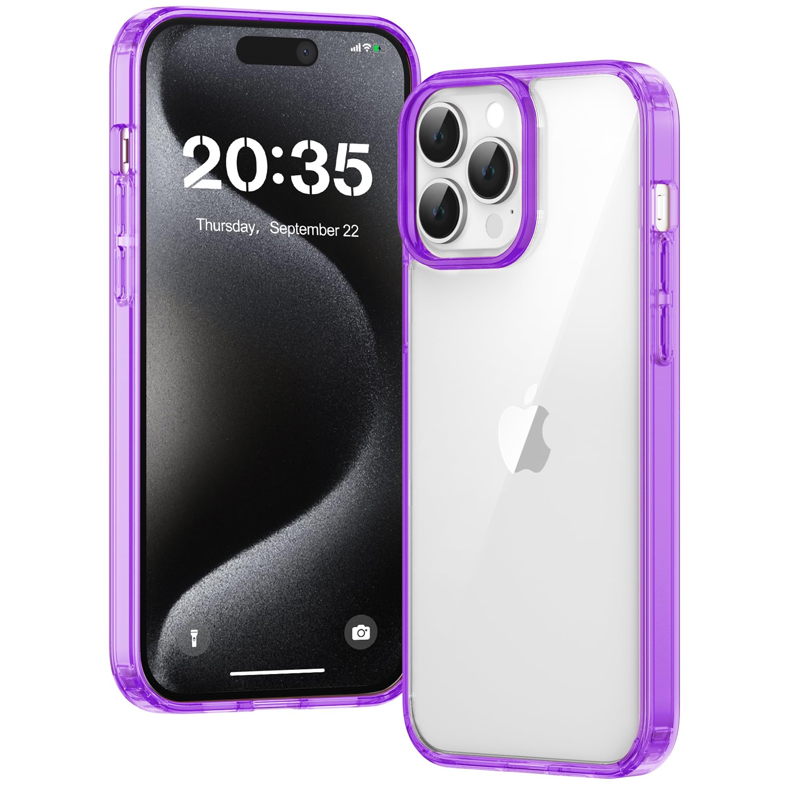 Clear Case for iPhone 15, Ultra Thin, Shockproof TPU Cover, Anti-Yellowing, Crystal Clear, Phone Case for Apple iPhone 15 - Clear — view 396