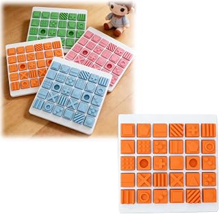 Tactile Memory Board | Sensory Tactile Board Designed Specifically for Visually Impaired Individuals and Tactile Learners | Possesses Unique 3D Textures | Helps Develop Fine Motor Skills. (Orange)