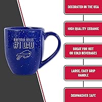 Vista 5 de Rico Industries NFL Football #1 Dad 16 oz Team Color Laser Engraved Ceramic Coffee Mug