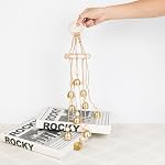Wind Chimes Outdoor, Wooden Wind Chimes with 10 Gold Bells,Melody Light Tone,Classic Zen Garden Cute Wind-Chime Home Hanging Décor for Relaxation, Grace, Patio, Garden, Indoor Peace,Bedroom