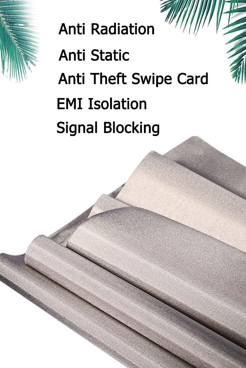 CukUJH Faraday Fabrics RFID Barrier MaterialFaraday Fabrics, Barrier WiFiRadio FrequencyRadiation ResistantConductive ShieldingEMF Protective Fabrics for Radio Wave Microwave Radiation Protection