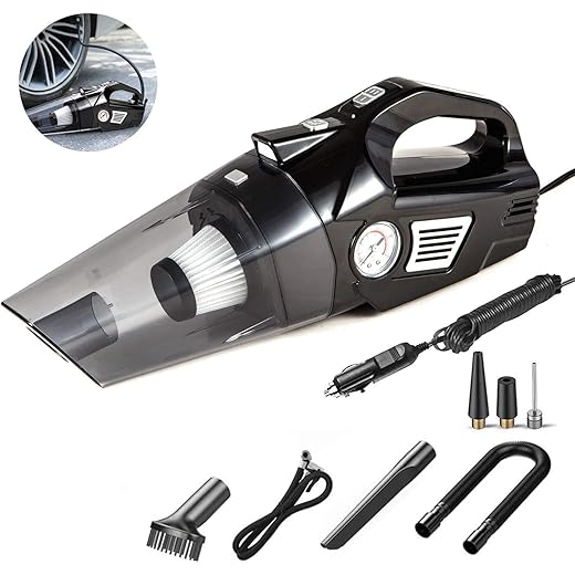 Oshotto 3-in-1 Tire Inflator Vacuum Cleaner 12V