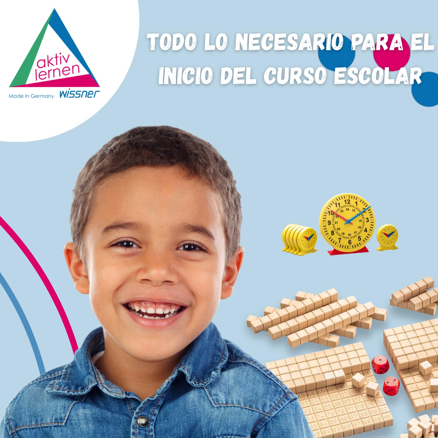 Reloj De Aprendizaje Juego, 25 piezas en caja de cartón