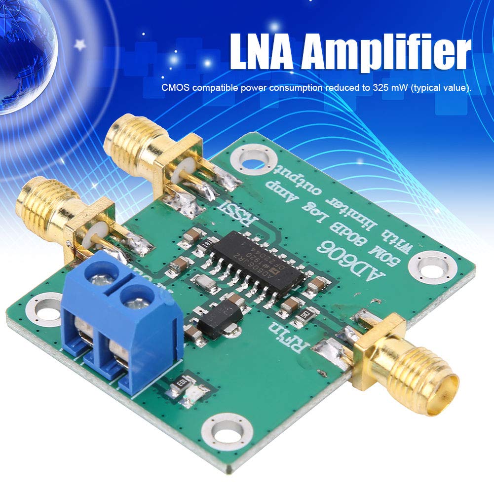 AD606 Module Logarithmic Detector, 80dB Demodulation Log Amplifier Board Logarithmic Adjustable Limiting Output Logarithmic Testing Detector for Power Meter Amplifier