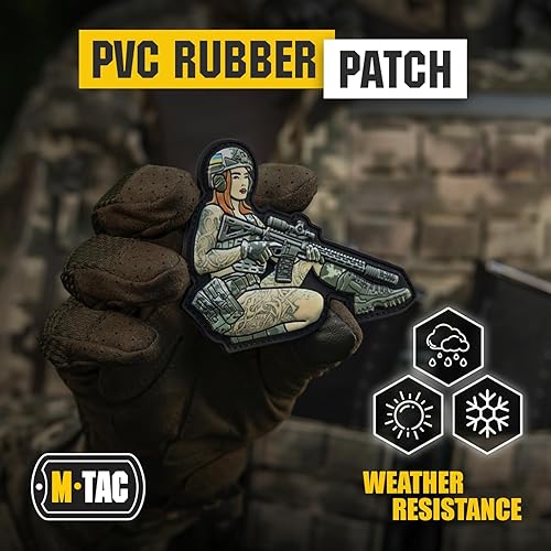 Miniatura 11 de M-Tac Morale Patch Tactical Girl - Parche militar táctico de PVC con cierre de gancho en la parte trasera - Parches para chaleco, mochilas, Tatuaje 5