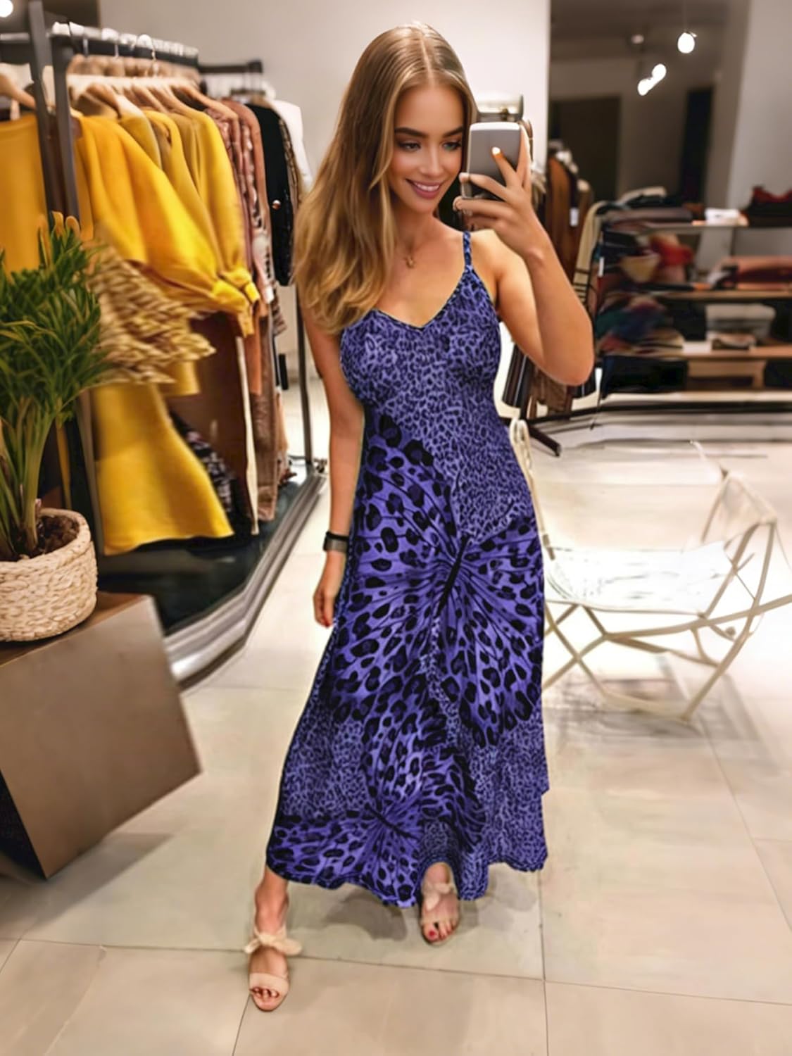 Women's Casual V Neck Bodycon Dress Floral Boho Summer Wedding Guest Dresses 2025
