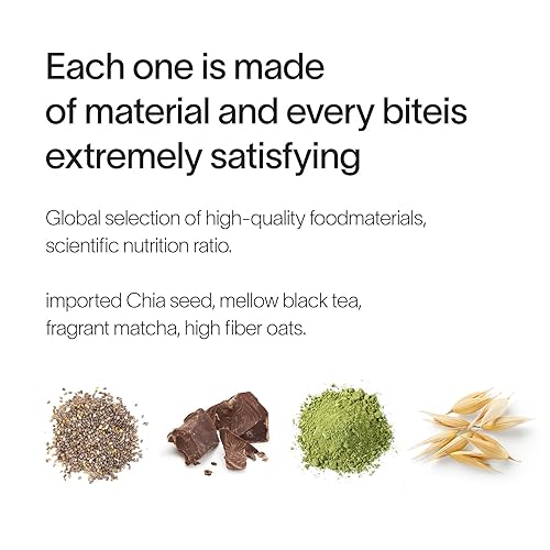 Miniatura 5 de Fiboo Barras Portein, barras de desayuno, barra de refrigerio saludable sin azúcares, barra energética de 0.23 oz de barras de proteínas para