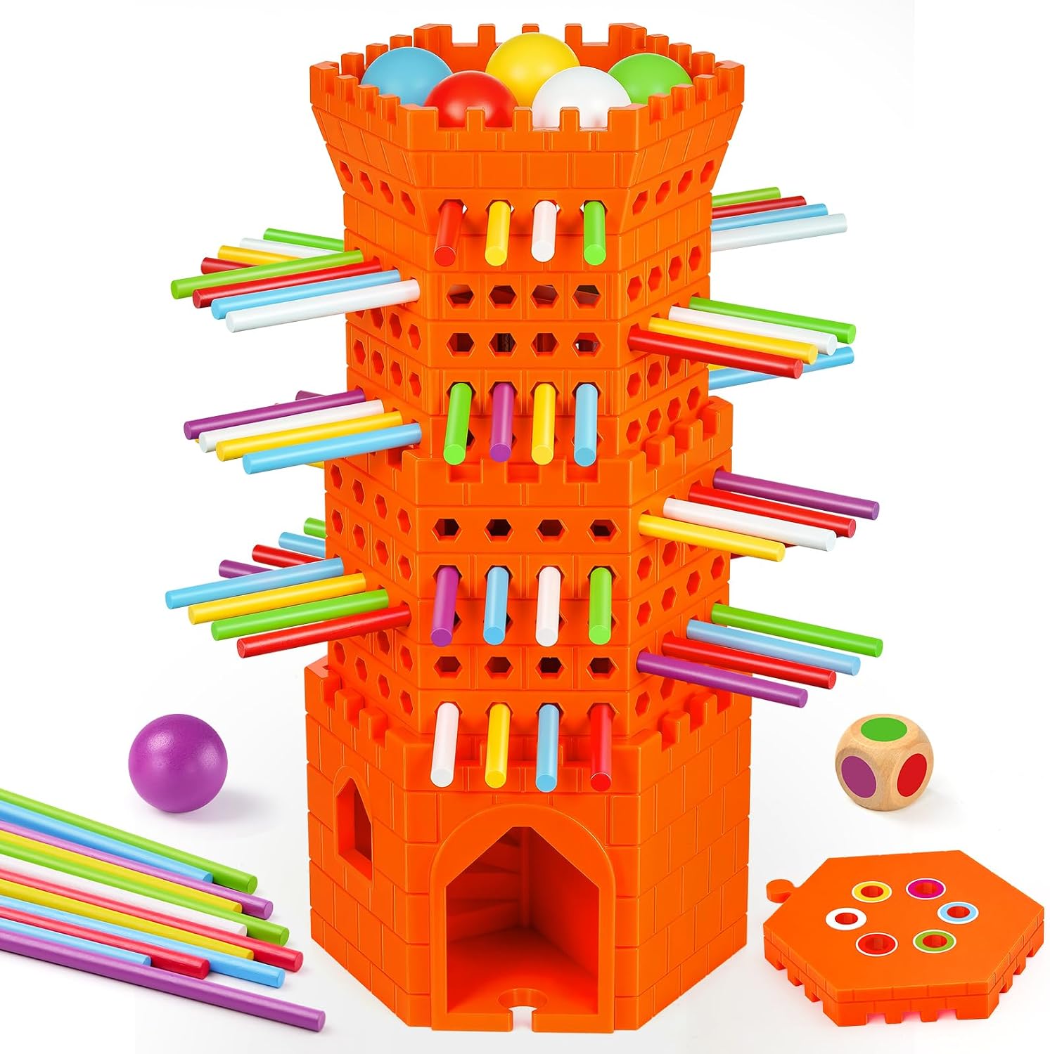 Montessori 3D Board Game Educational Math Toy with 42 Sticks for Ages 3-6