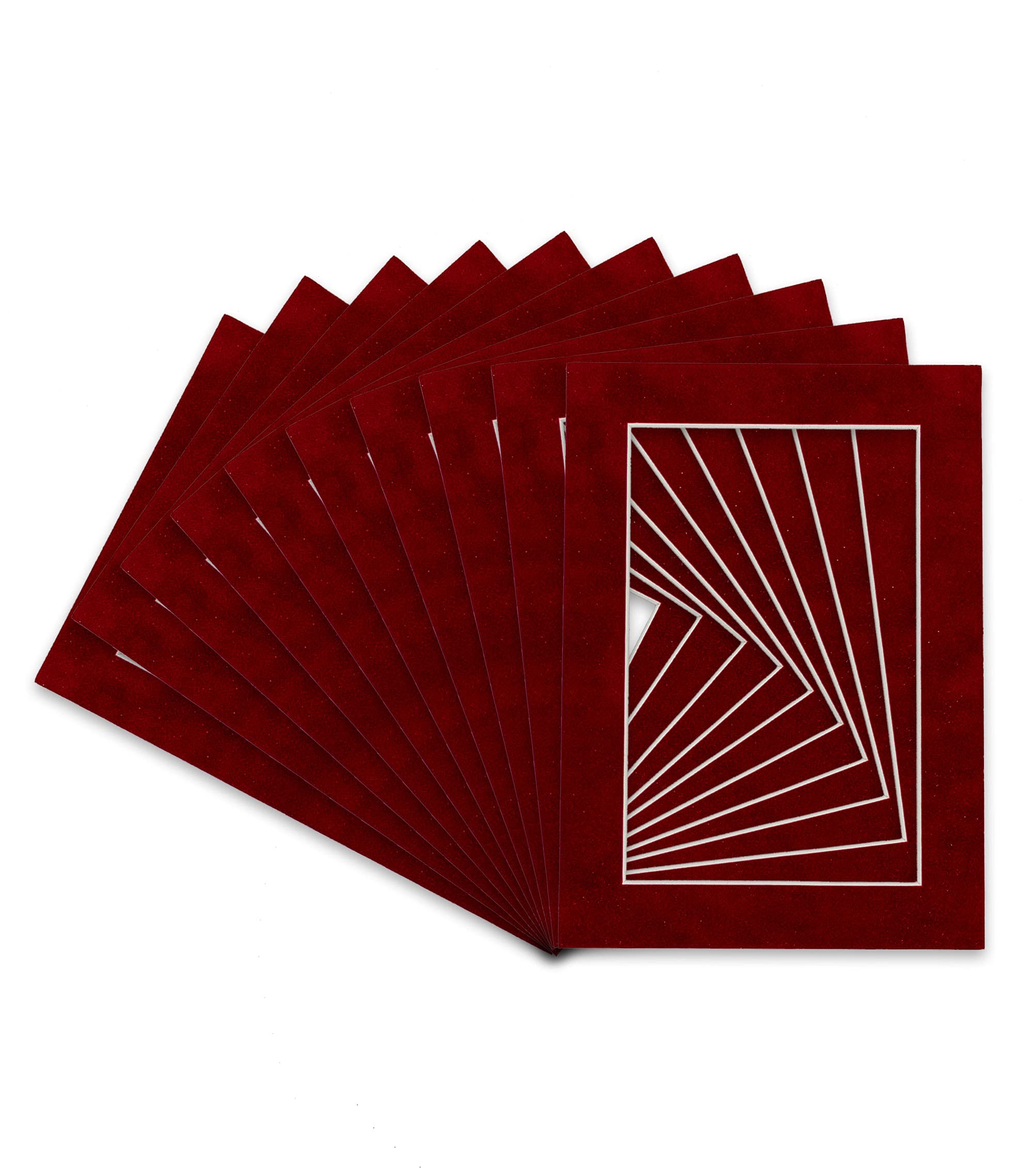 10x12 Mat for 8x10 Photo - Precut Bright Red Suede Picture Matboard for Frames Measuring 10 x 12 Inches - Bevel Cut Matte to Display Art Measuring 8 x 10 Inches - Acid Free ONE MAT-picture-32