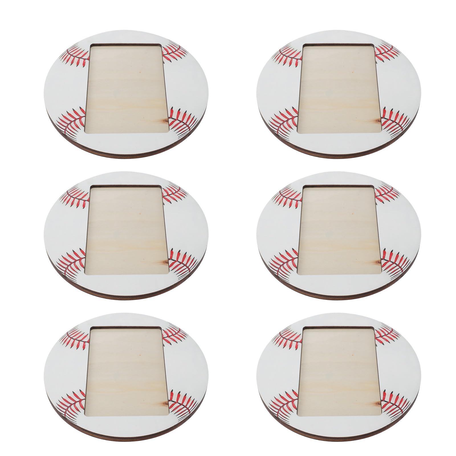 Alipis 6 Piezas Marco de Fotos de Béisbol 6x4 de Madera Blanco, para Mesa
