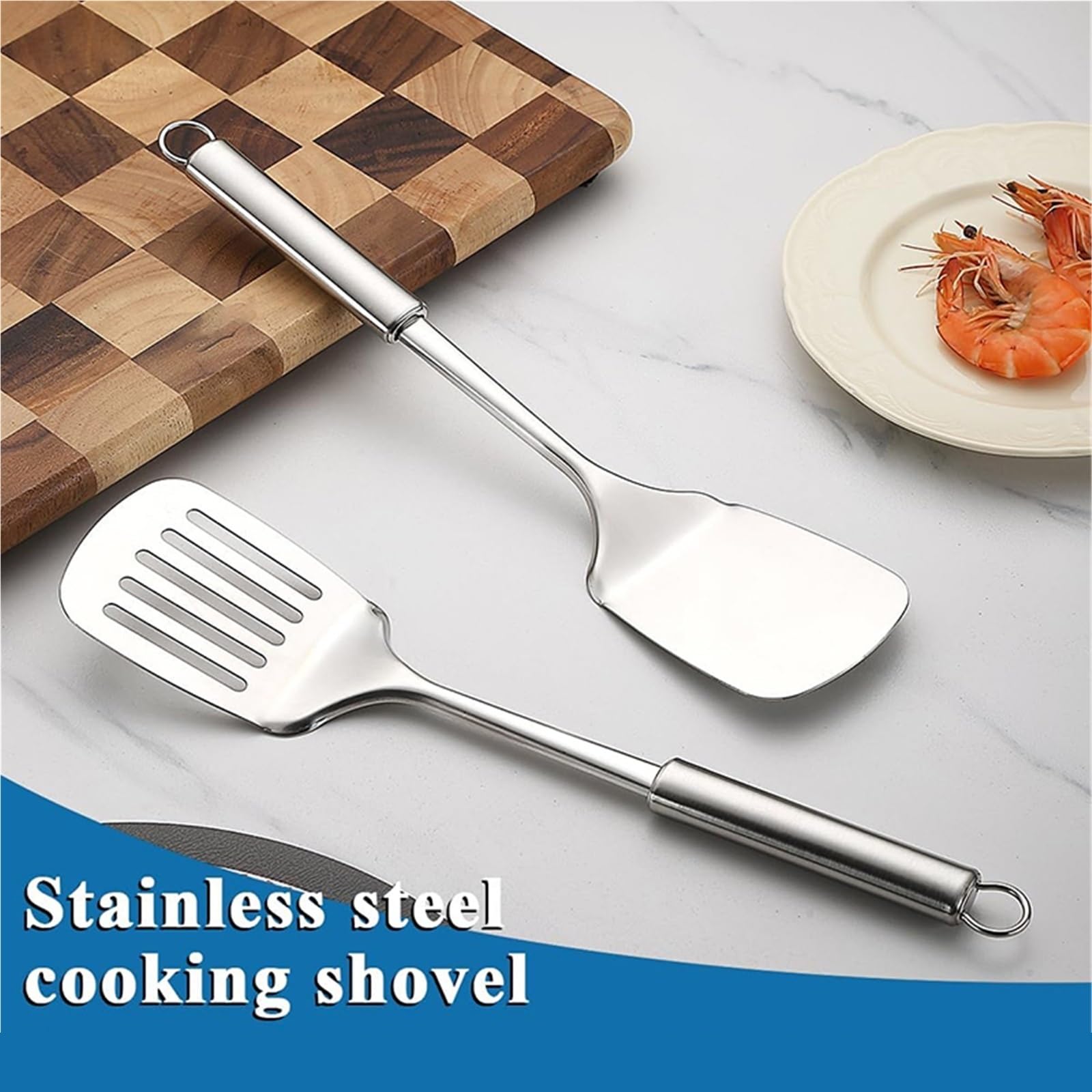 Turner sólido ranurado de acero inoxidable 4 piezas Para Cocina