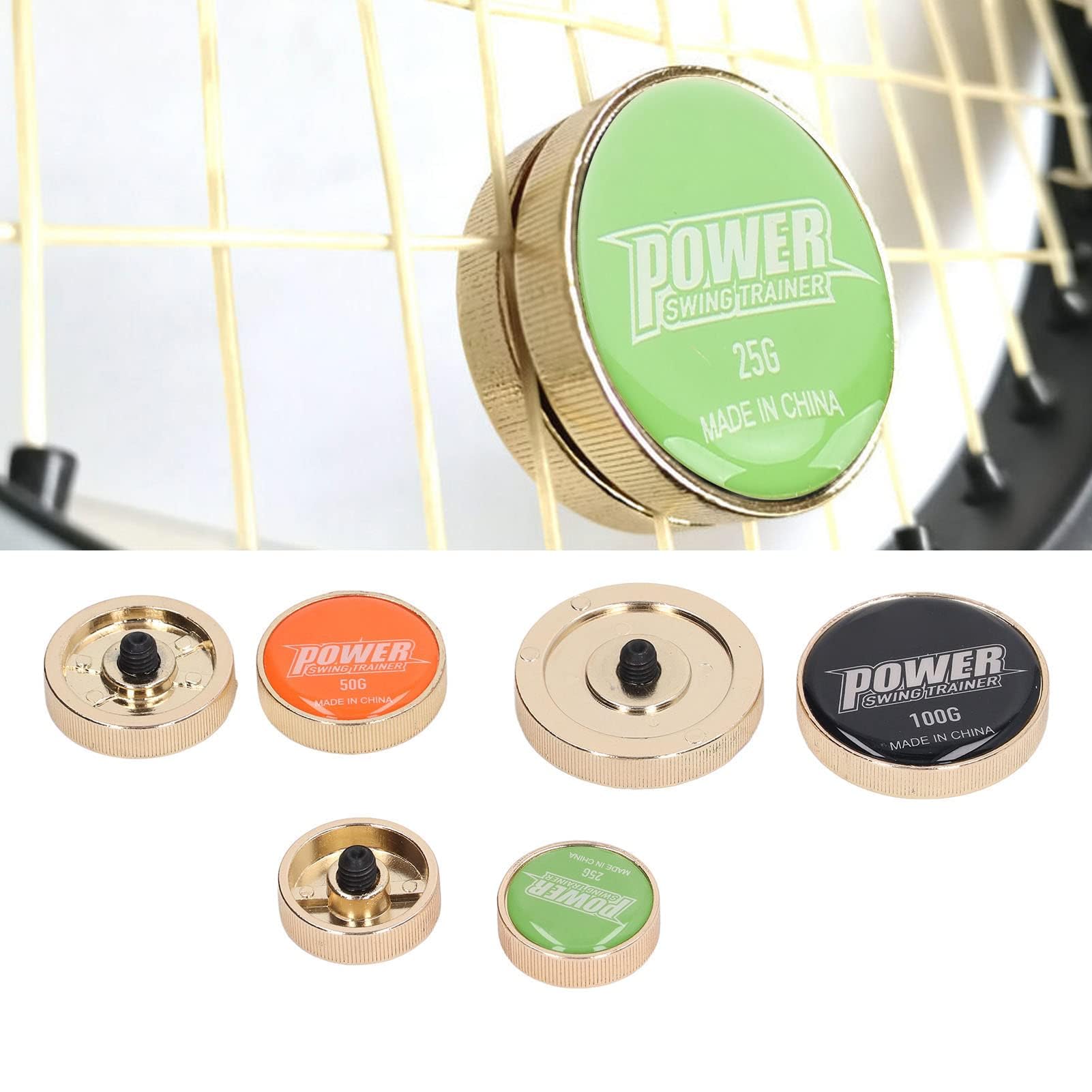 VGEBY Tennis Gewichtszugabeger?t, Trainingshilfe f¨¹r Tennisschl?ger, Gewichtszugabeger?t f¨¹r Profispieler und Amateure, 100 G, 50 G, 25 G, f¨¹r Training und Matchvorbereitung