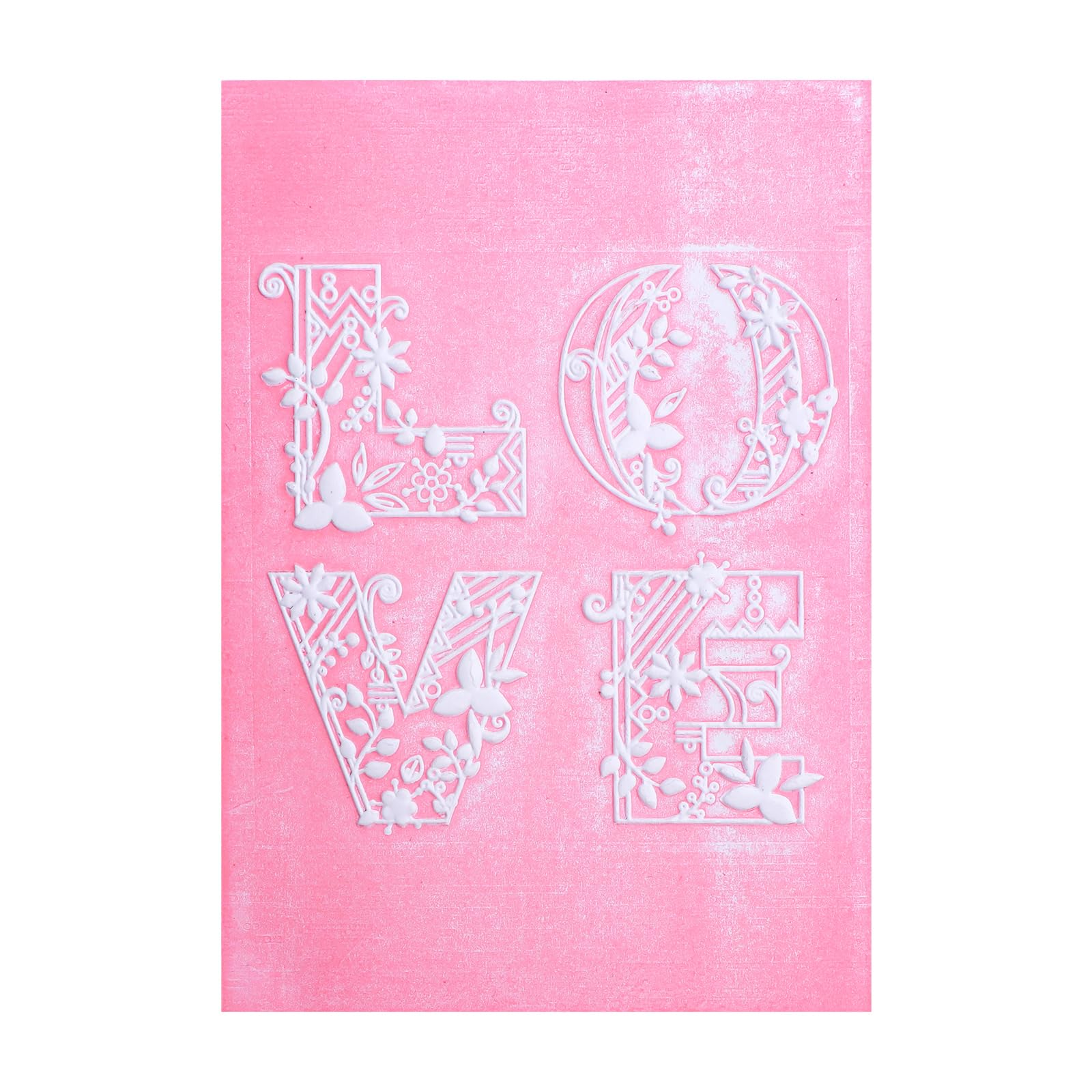 OTCRAFT 3D Embossing Folder for Card Making,Love Plastic Texture Fades Embossing Folder Template for Scrapbooking Cardstock Album DIY Decoration Paper Crafting 6.3x4.5inch