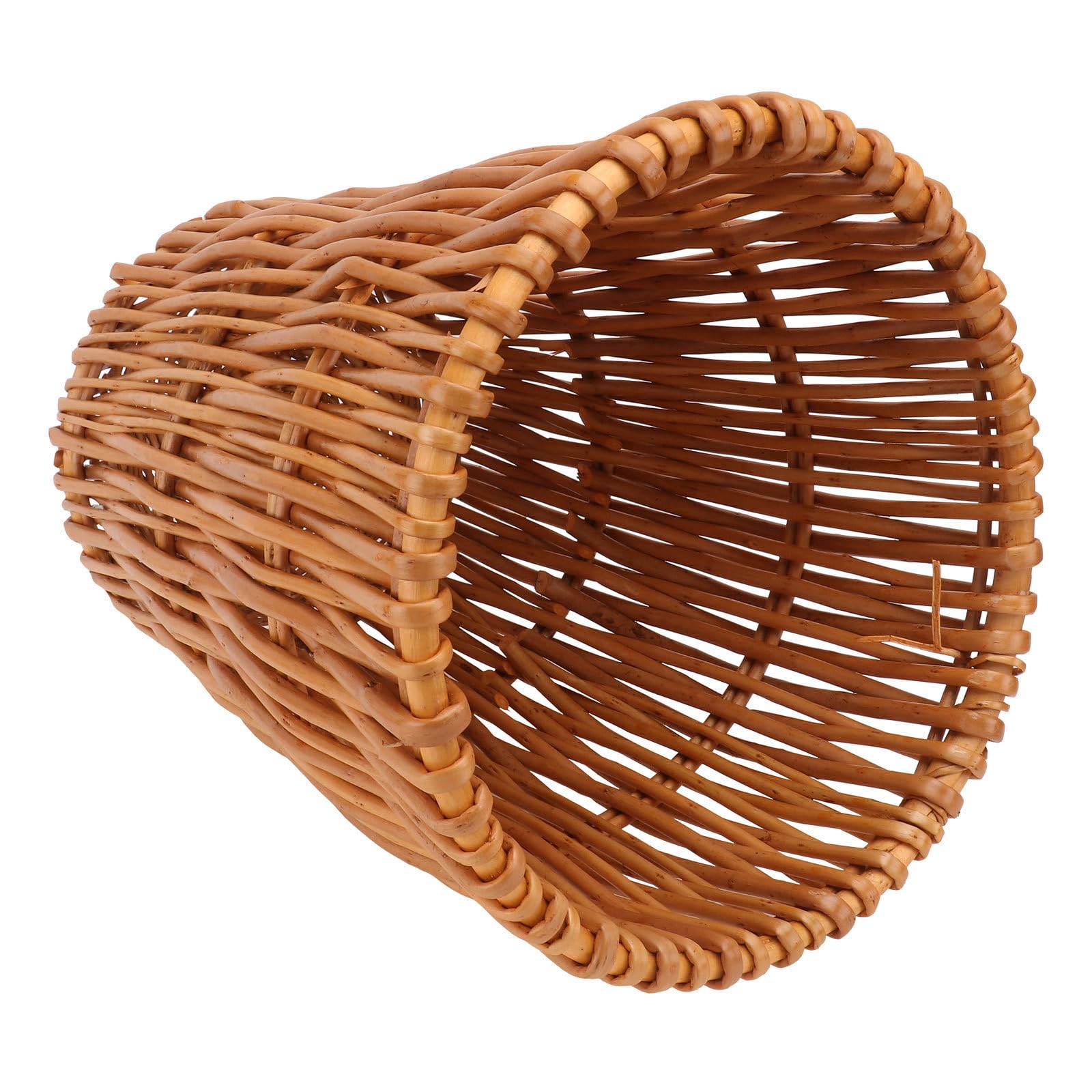 Genérico Cubo de Basura de Mimbre Beige Multiusos para Baño y Cocina, Fácil de Usar, Diseño Delicado y Aspecto Elegante para Almacenamiento Ecológico