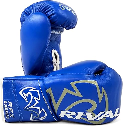 RIVAL Guantes de boxeo RFX-Guerrero Pro Lucha SF-H, Cierre con cordones, acolchado de crin de caballo, tacto suave roto, aprobado para competición