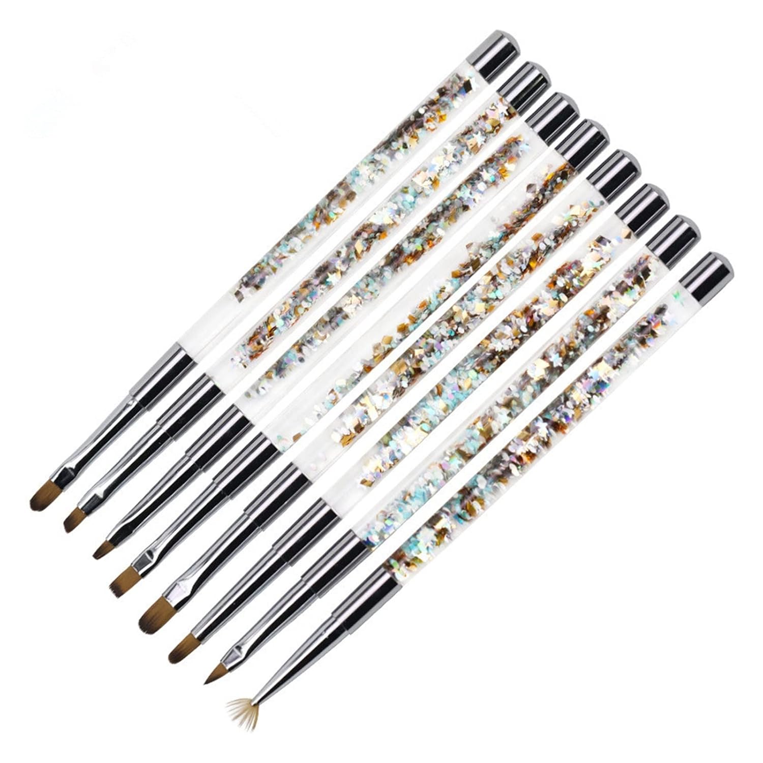 Crystal Pens Bar Nail Brush Set Acrylic Nail Art Gel Carving Brush Glitter Pen Beauty Manicure Brush Pen
