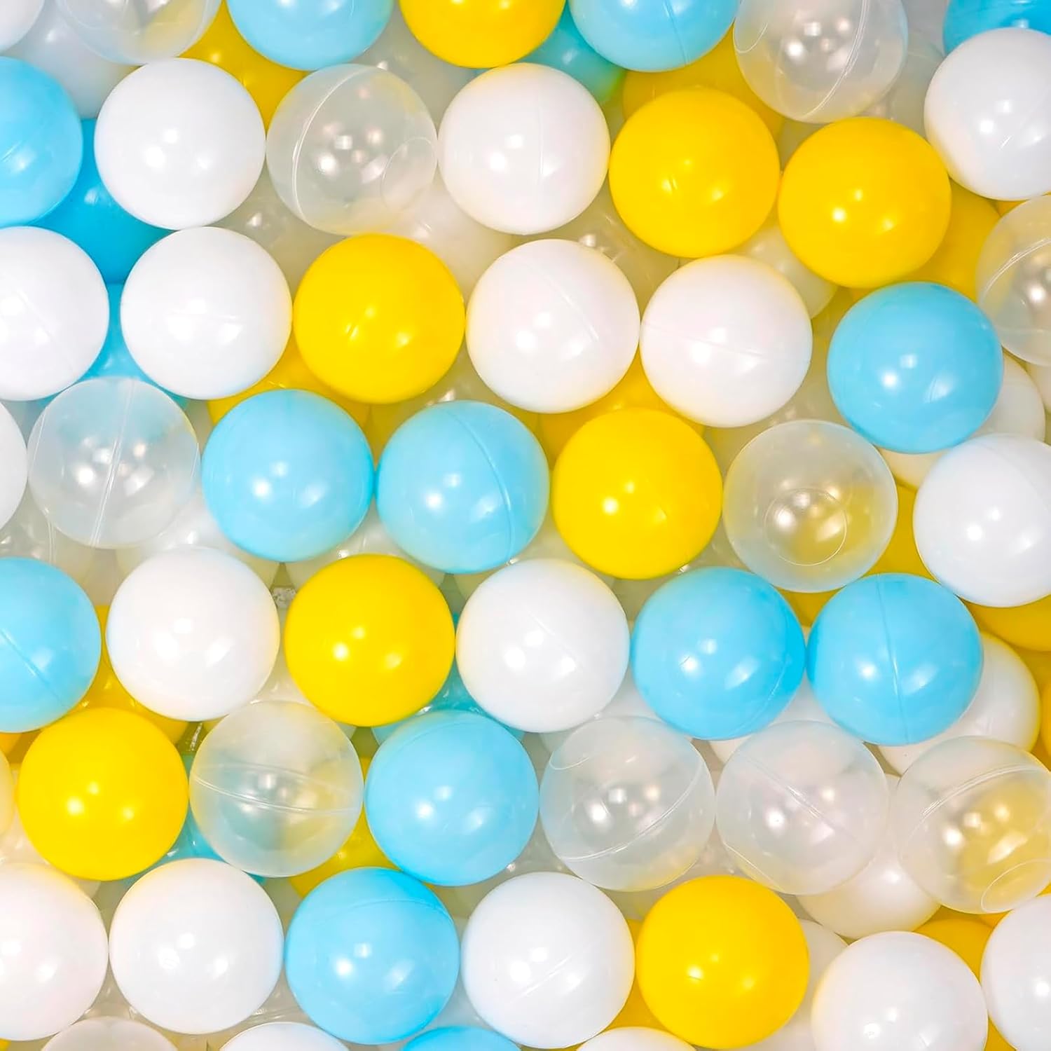 MoonxHome Ball Pit Balls for Toddlers, Plastic Balls for Ball Pit, BPA Free Crush Proof, Kid's Pool Water Toys for Play Tent 2.15"