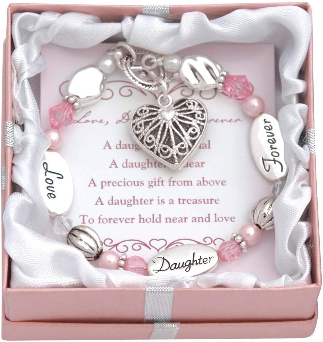 Miniatura 2 de Pulsera en caja de regalo con frases de amor eterno para su hija