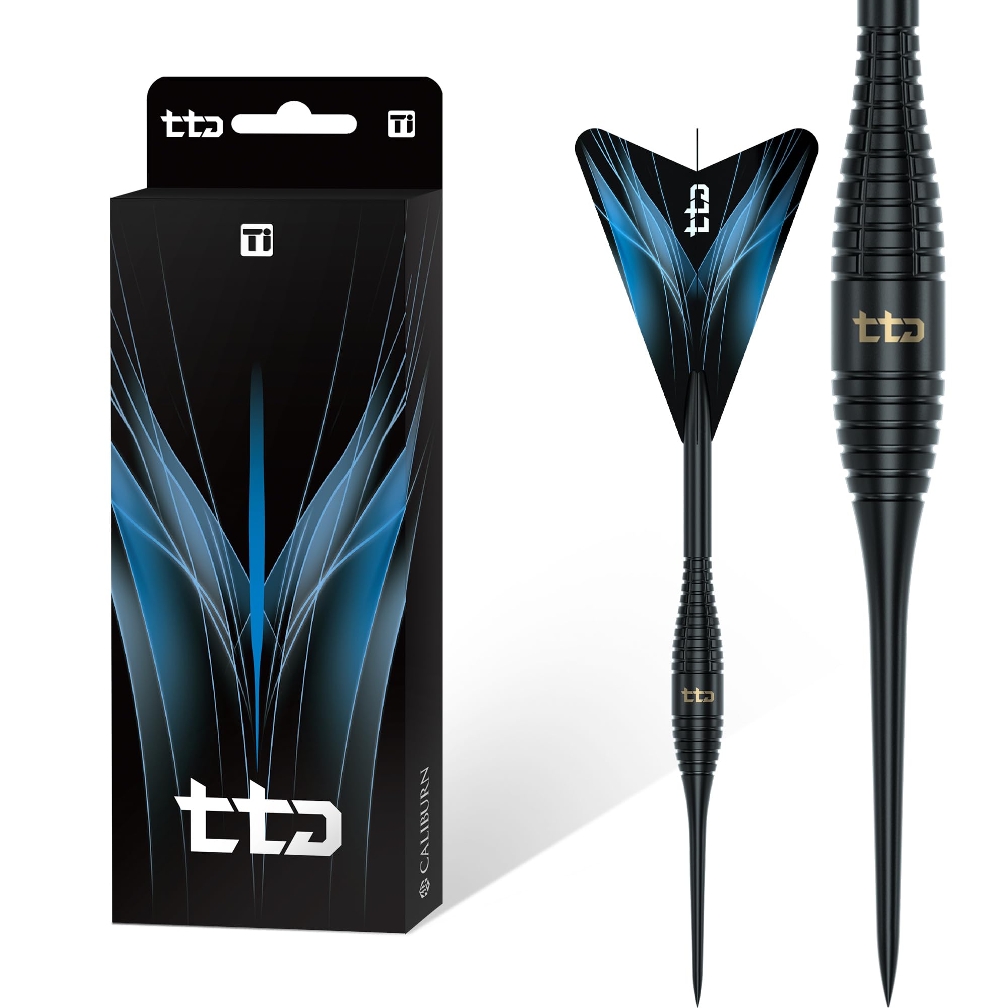 Caliburn | TTD | Titanium | Steel Tip Darts | Multiple Weights | 5g - 7g (T2 - Black, 6 Grams)