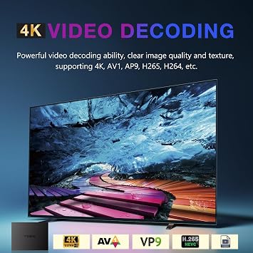 Android tv box,T95W Android 11.0 Smart TV BOX 4GB RAM 32GB ROM Amlogic S905W2 Quad-Core Cortex-A53 G31 GPU Support 4K 3D 1080P AV1 2.4/5.0GHz WIFI BT5.0 10/100M Ethernet DLNA HDMI 2.1 H.265