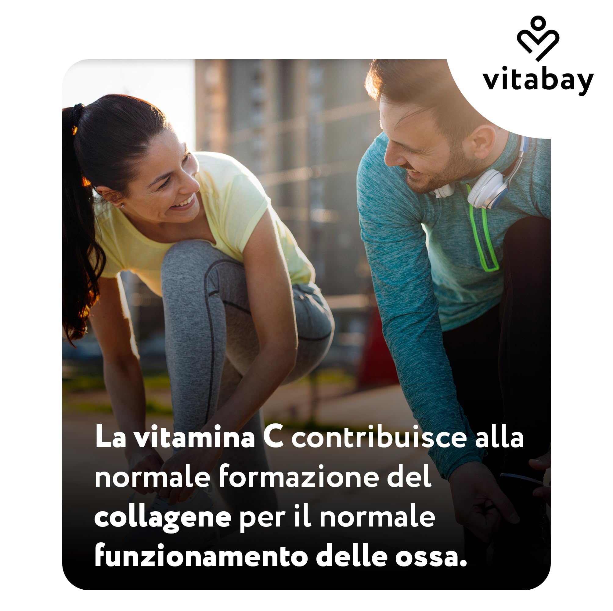 Vitabay Vitamina C 1000 mg - 500 Compresse di Vitamina C Naturale con Bioflavonoidi di Agrumi (50 mg) a Rilascio Prolungato - Vegana e ad Alto Dosaggio - Acido Ascorbico (60%) - Testata in Laboratorio