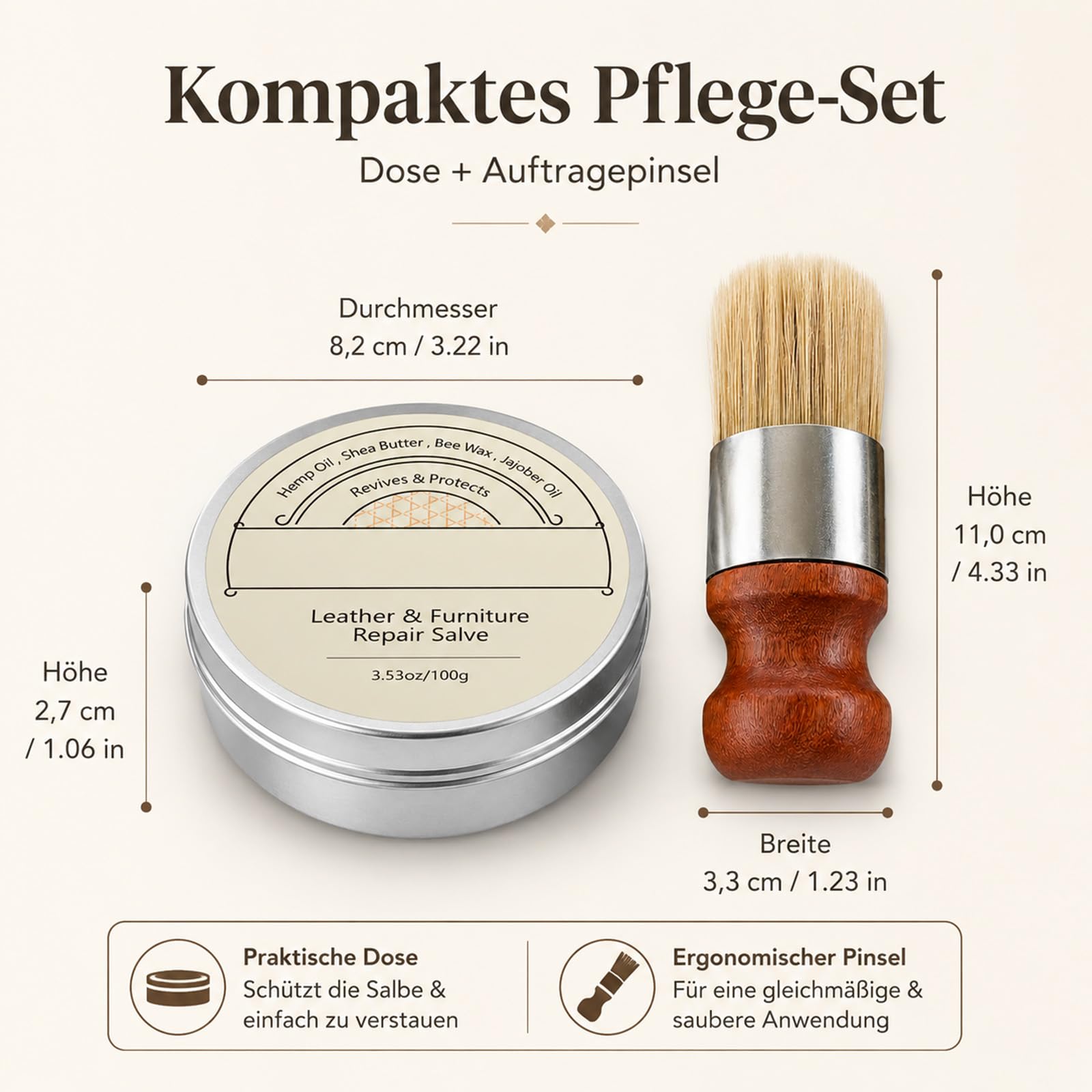 LederKur Die alte Sattlersalbe für Leder, Lederpflegebalsam, 100 g (2)