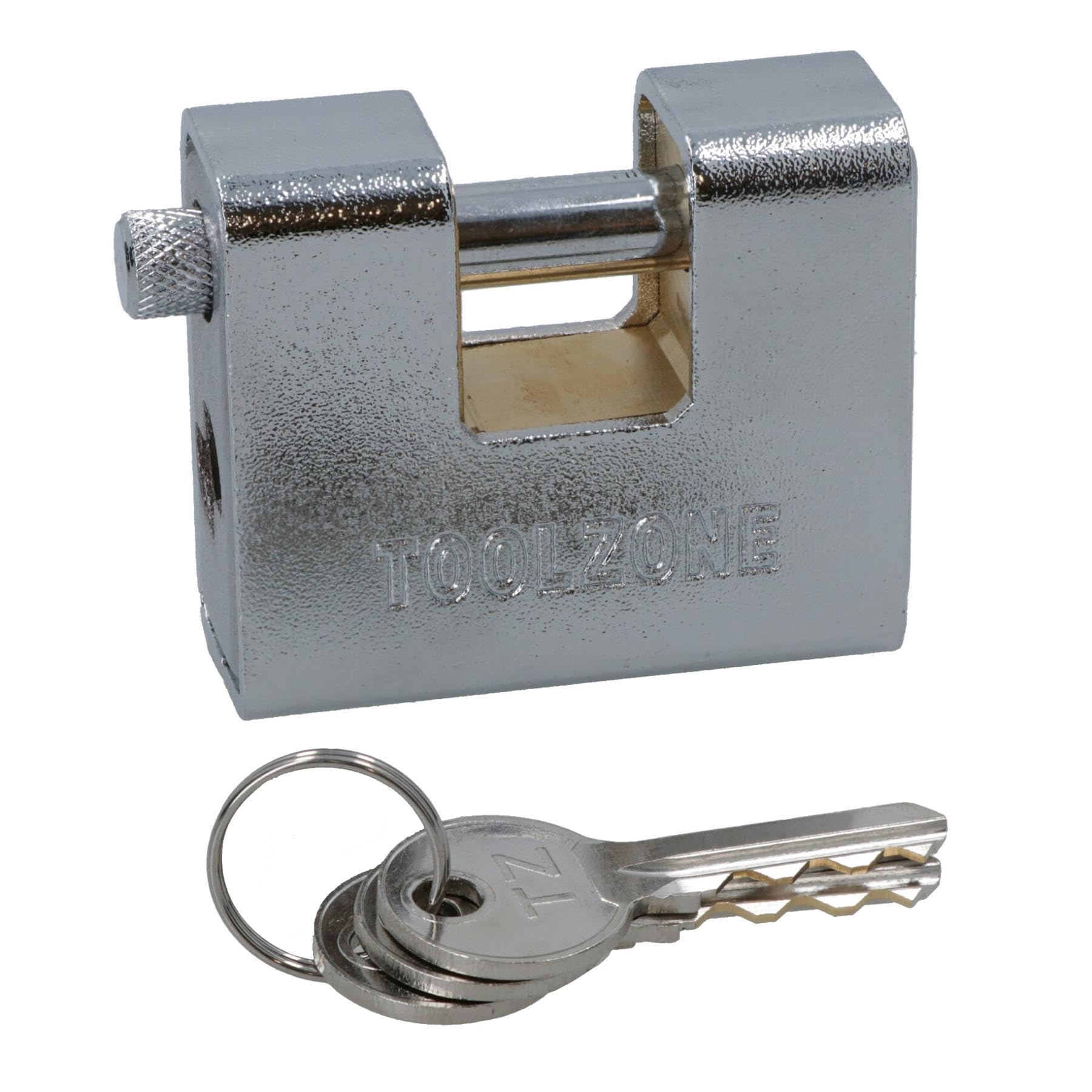 63mm Armoured Container Padlock Shutter Lock Security Solid Shed 3 Keys TE900
