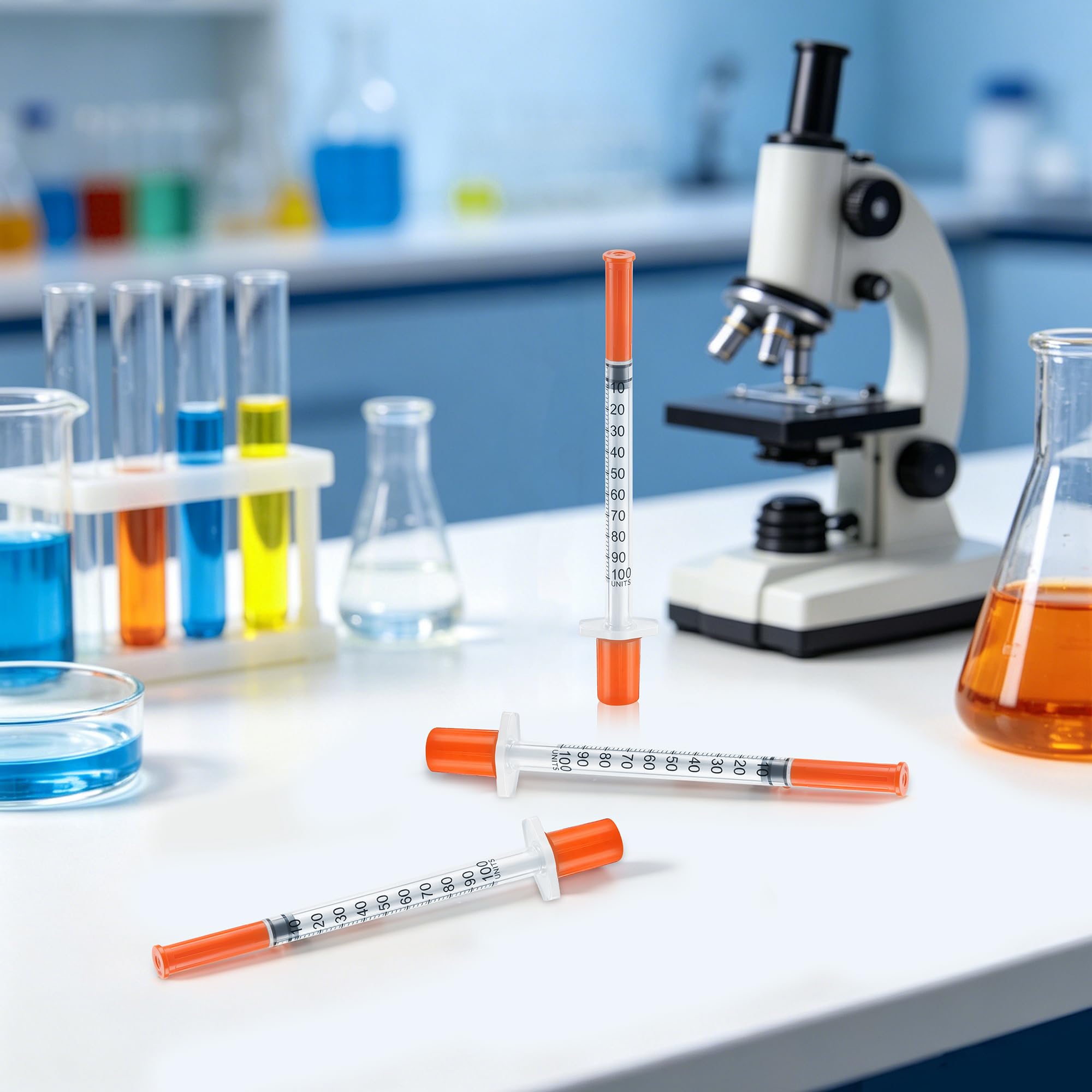 100 Stück 1ML30G 13mm Plastiktube mit Skala, Einzeln Versiegelt, Kunststoff Mehrzweck-Messwerkzeuge für Flüssigkeitstrennung,Laborzubehör,Pflanzenanbau