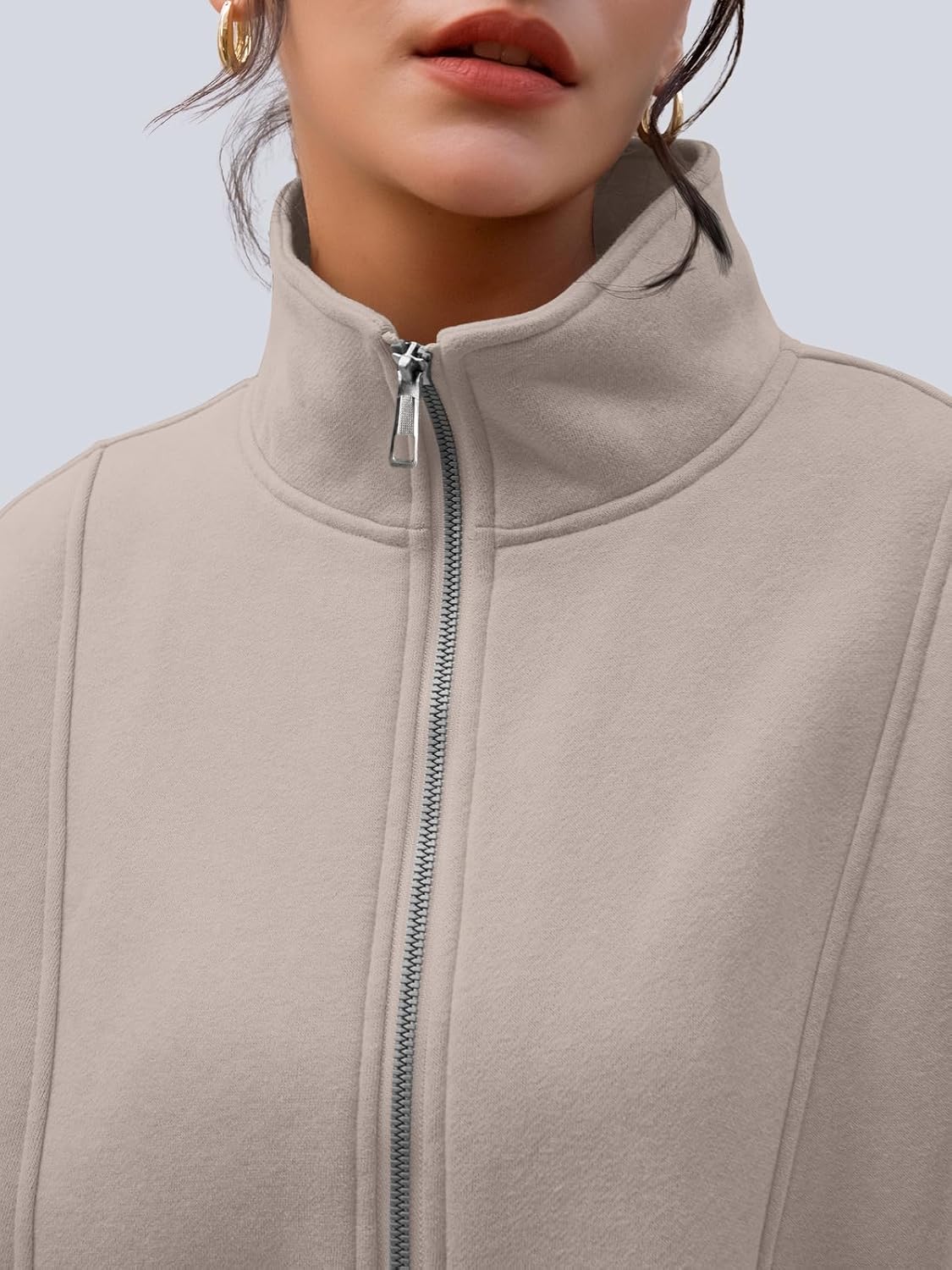 AUTOMET Womens Quarter Zip Oversized Sweatshirts Teen Fleece Pullover Hoodies 2026 Mock Neck Sweater Fall Workout Jacket - Image 5