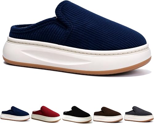 Platform Clogs for Women Slip On Casual Soft Mules House Shoes Men Blue/43