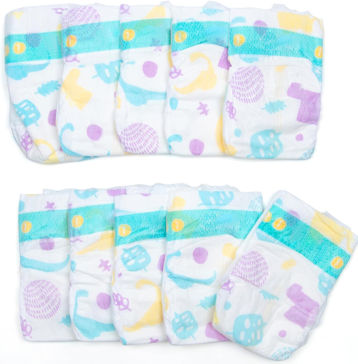 Reborn Baby Doll Clothes Accessories Diapers Reusable 10-Pieces for 18-22 Inch Baby Doll Velcro Diapers Adjustable Underwear