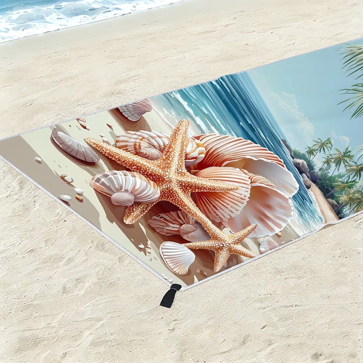 Telo Mare Microfibra, Telo Mare Grande 90x200cm 2 Pezzi, Asciugamano Palestra Donna Asciugatura Rapida, Antisabbia Asciugamano Microfibra, Leggero Asciugamani Palestra per Regalo (Paesaggio) -4162